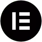 Elementor logo black circle with white icon