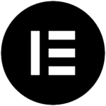 Elementor logo black circle with white icon