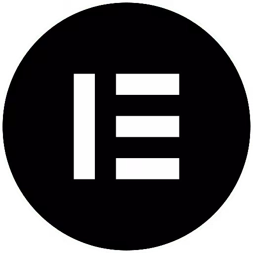 Elementor logo black circle with white icon