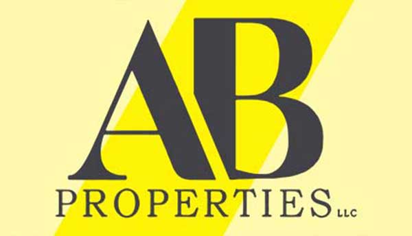 AB Properties LLC company logo in yellow and dark blue